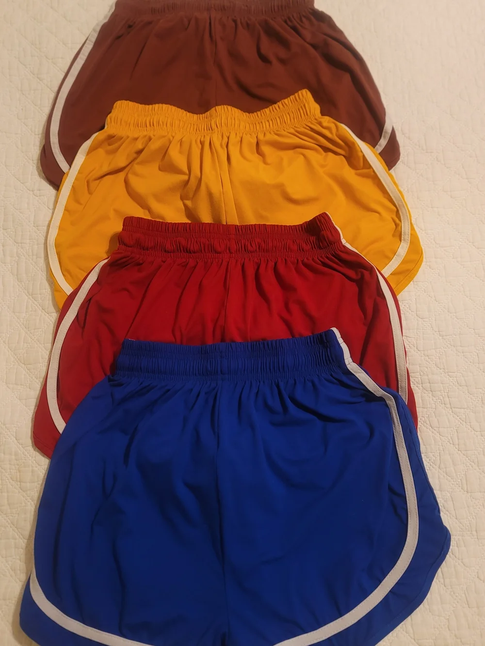 Vintage Stretch Dolphin Shorts – S/M – Retro Athletic Style